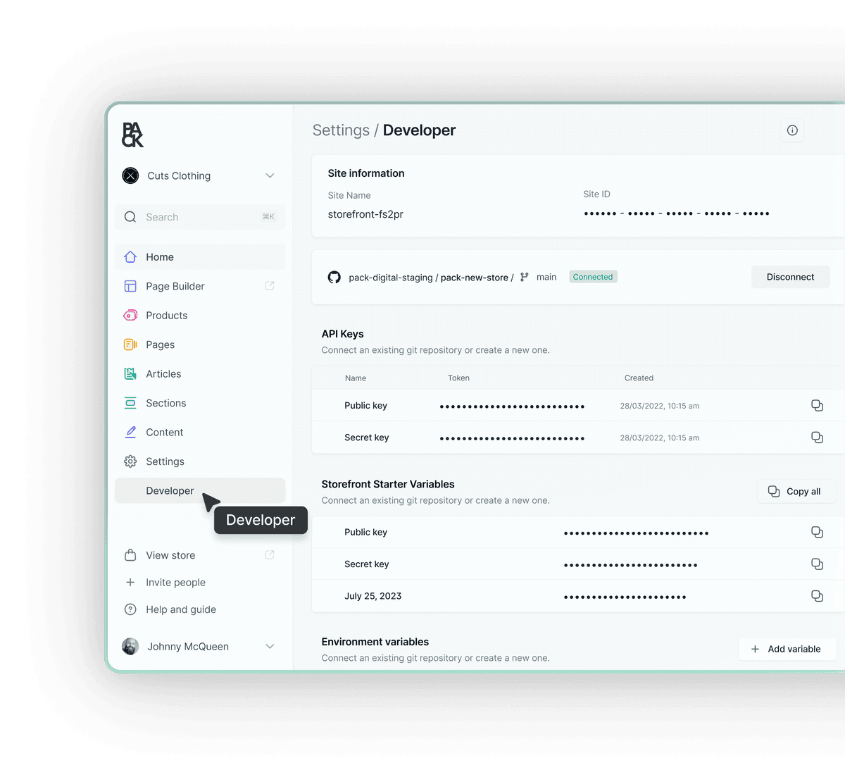 Pack Developer Tools