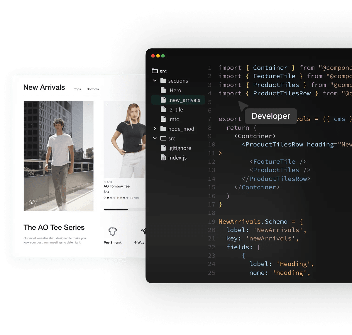 React-based front end